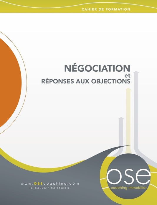 MEMBRE ONE-ON-ONE SEULEMENT -  Négociation et Réponses aux Objections : virtuelle en ZOOM avec Samir 14 et 21 octobre2026